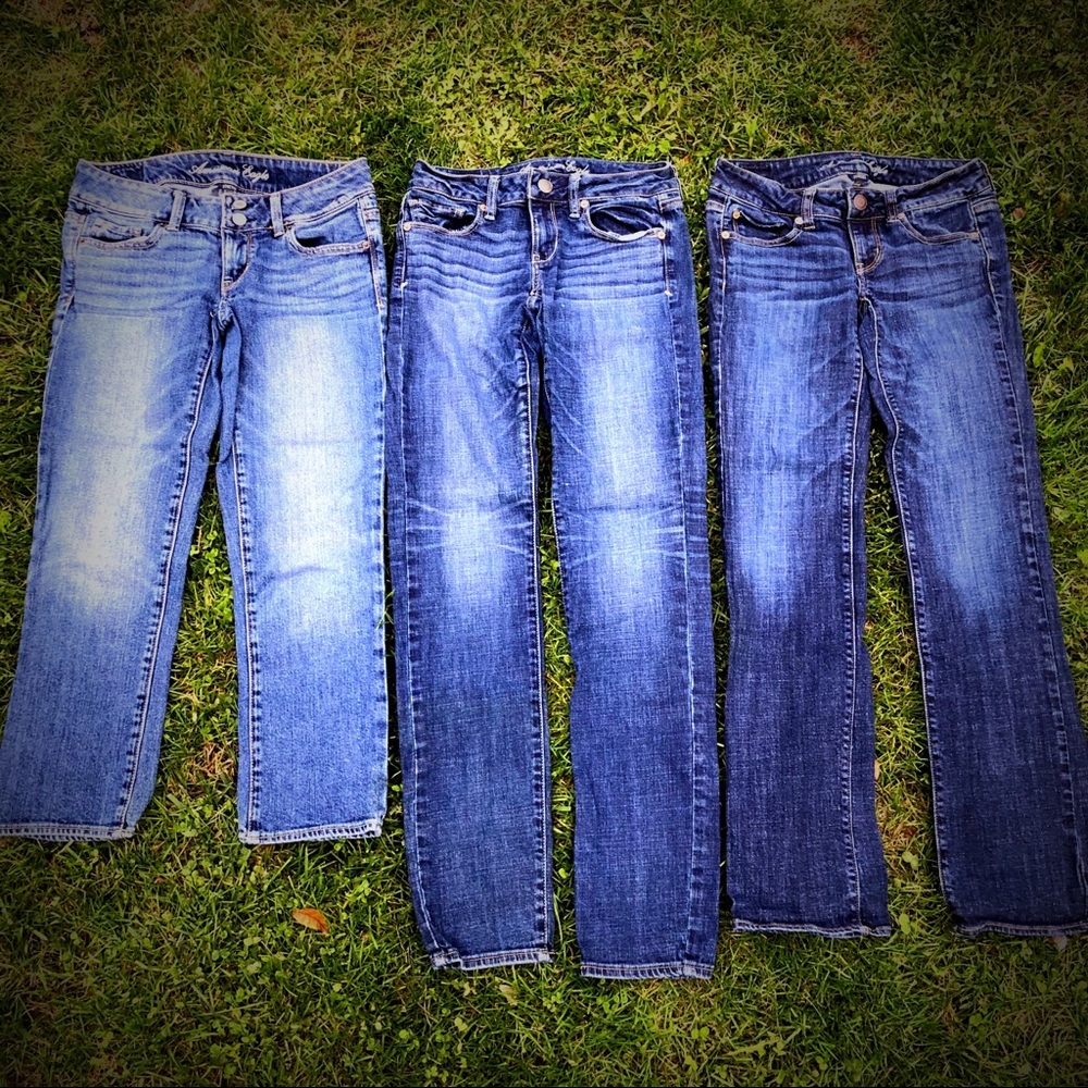 American Eagle lot of 3 size 2 women’s jeans AE